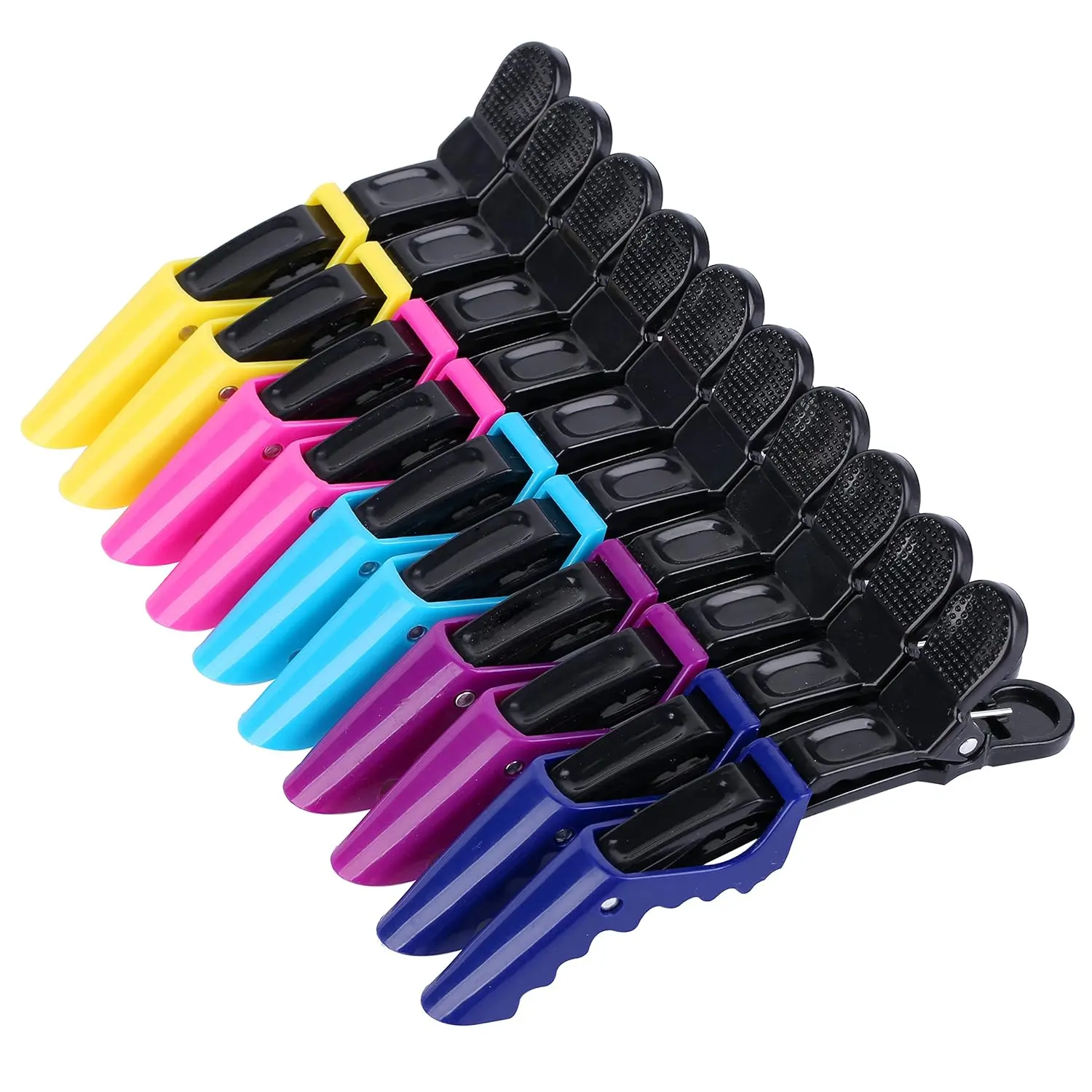 Hair Clips for Women Wide Teeth & Double-Hinged Design Alligator Styling Sectioning Clips of Professional Hair Salon Quality - 10 Pack