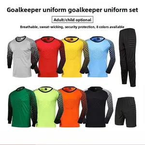 Football goalkeeper goalkeeper suit, men's and women's long-sleeved protective jersey, gantry shirt, competition training jersey