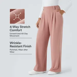 Halara Flex™ High Waisted Side Pocket Wide Leg Waffle Work Pants