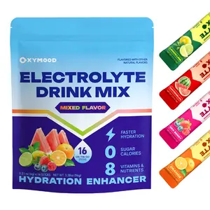 OXYMOOD Hydration Electrolytes Powder (30 Servings) Boosted Hydration Drink Electric Focus Energy Powder