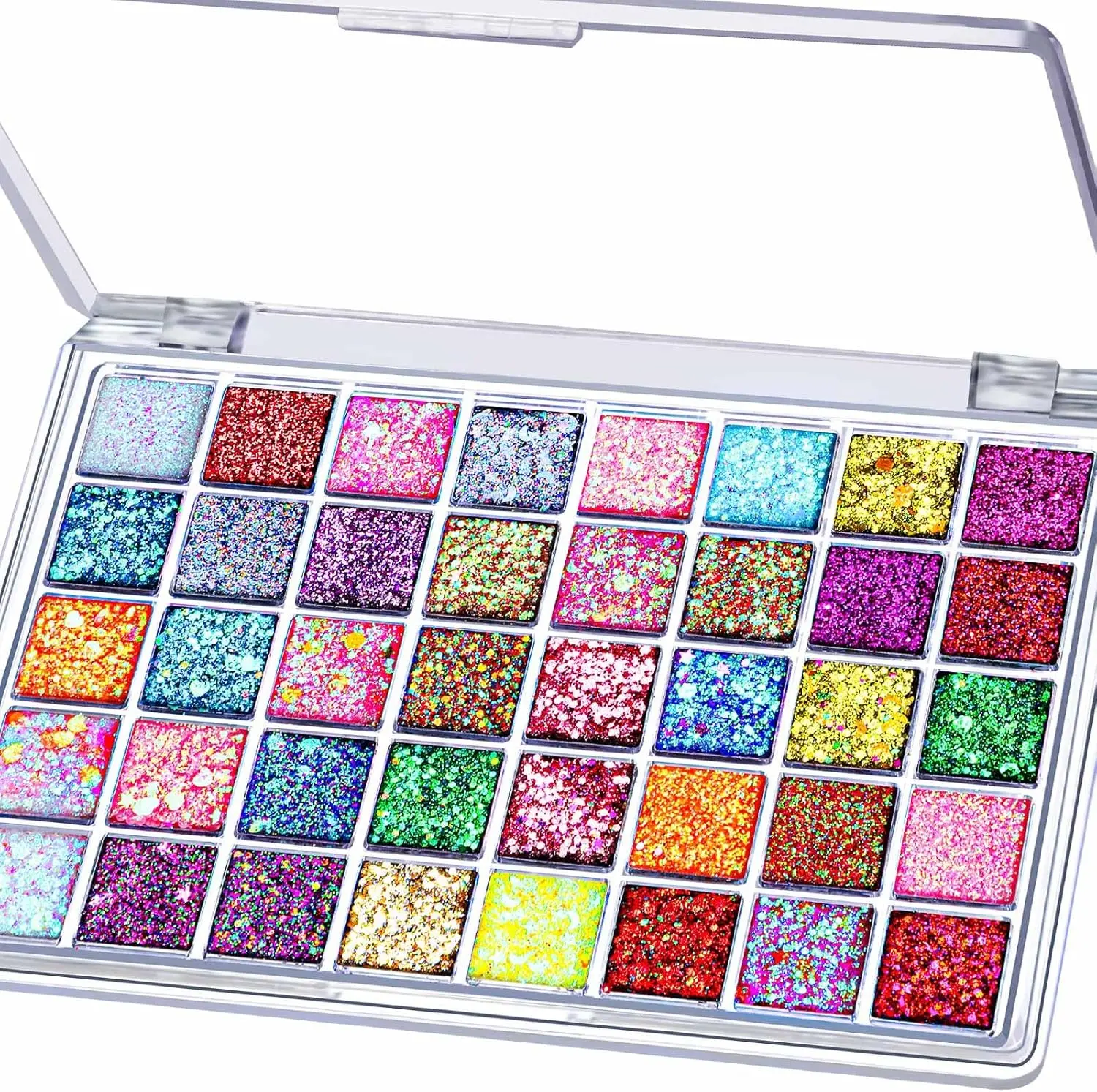 40 Colors Face Glitter, Face Paint Glitter Gel - Face Glitter for Women Girls, No Glue Needed, Multi-Purpose Glitter Makeup for Hair Face Body Halloween Rave Carnival