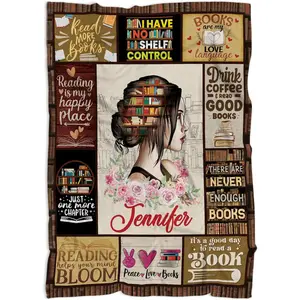 Book Lovers Gift for Women, Girls | Book Blankets | Gifts for Readers, Librarian | Reading Blanket | Birthday Gift for Daughter, Besties, Sister | Reading Accessories