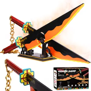 TOKMOC 66013,1479 Pieces,Demon Building Block Set,82in Double Blade Tengen Uzui Toy Building Brick with Stand,Handmade Cosplay Anime Toy Set for Collecting and Gifting Model for Anime fans,Home Decoration,For aged 12 and above,Stress relief toy