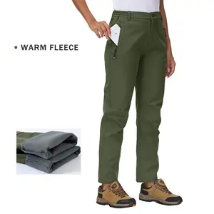 TBMPOY Women's Water Resistant Softshell Fleece Snow Pants For Skiing,hiking, Climbing, Camping, Mountaineering, Ice sports.