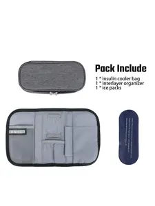 Insulin Refrigerator Box Portable Insulin Aluminum Foil, Thermal Insulation Outdoor Ice Pack, Cold Storage Bag for Outdoors, Insulated Cooler Bag, Insulin Travel Cooler