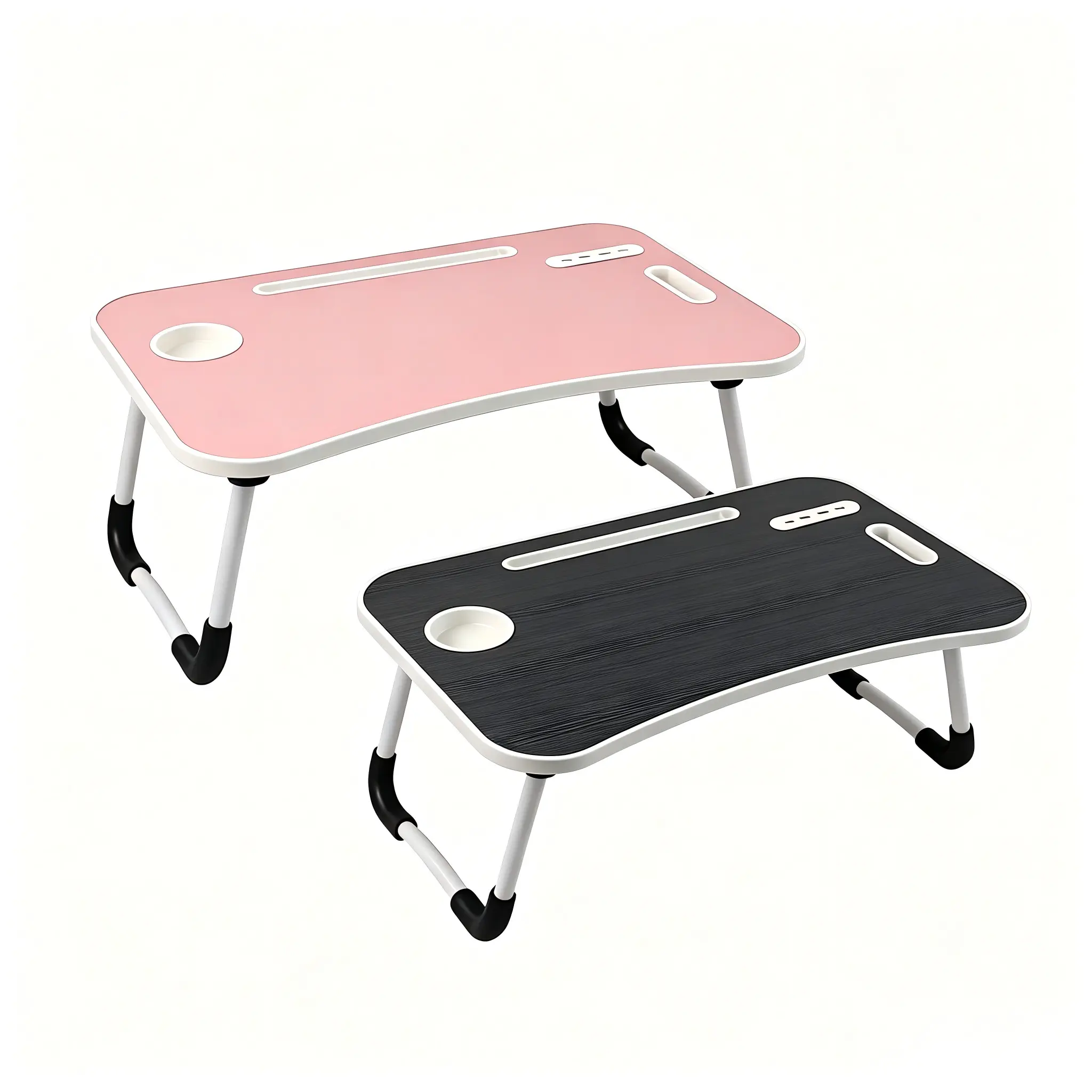 Portable Folding Laptop Stand Tray - Laptop Tray for Bed, Computer Accessory with Cup Holder, Tablet Slot, Lifting Handle for Working, Writing, Portable Folding Laptop Stands & Trays