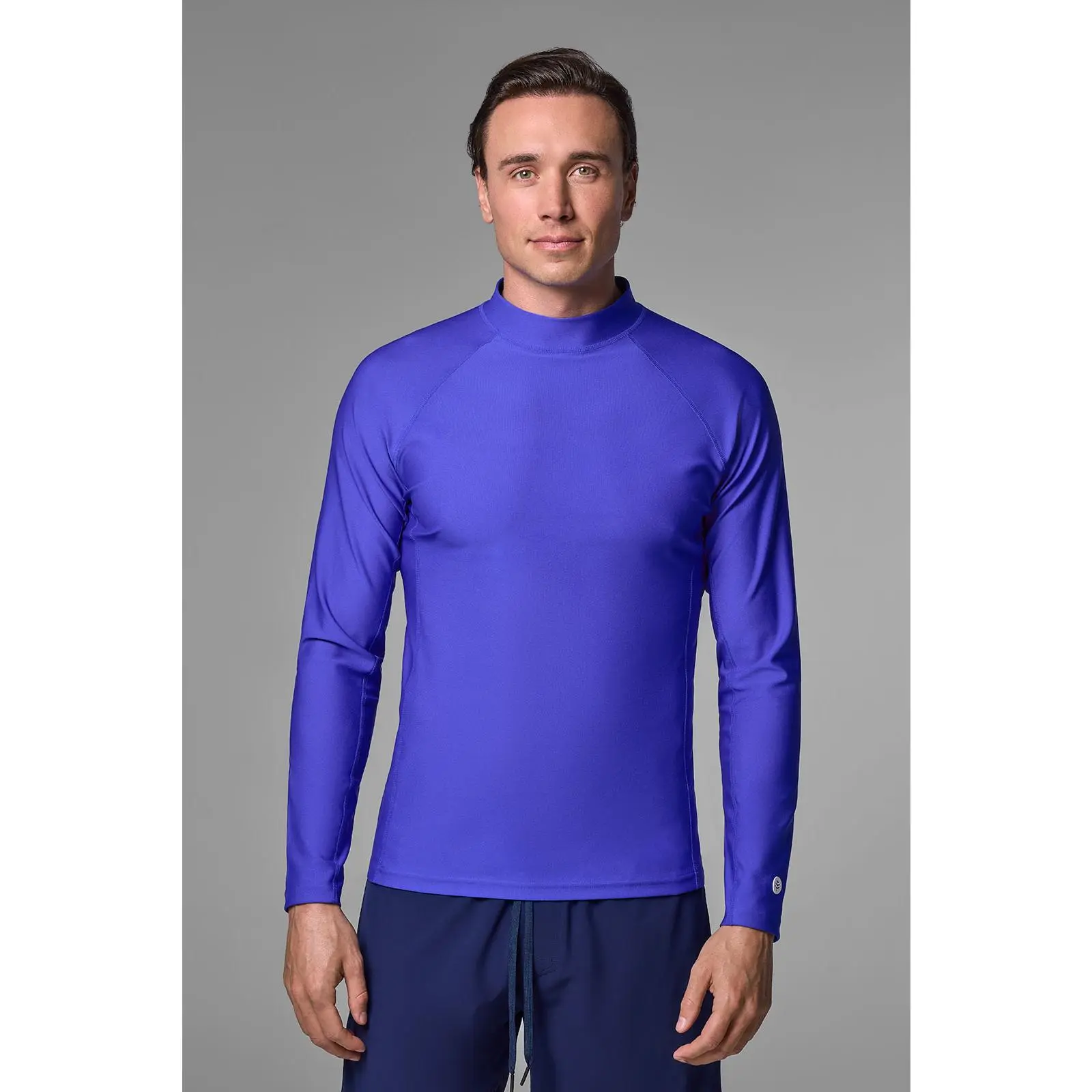 Tulum | Men's Long Sleeve Surf Rash Guard | Baja Blue