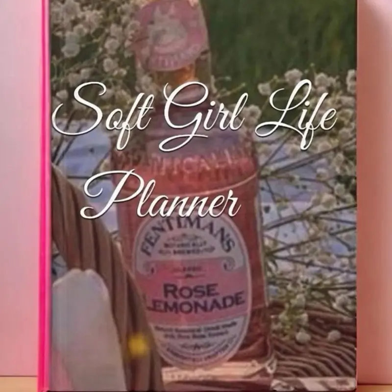 Feminine Soft Girl Lifestyle Planner with Featuring "Soft Girl" coquette
