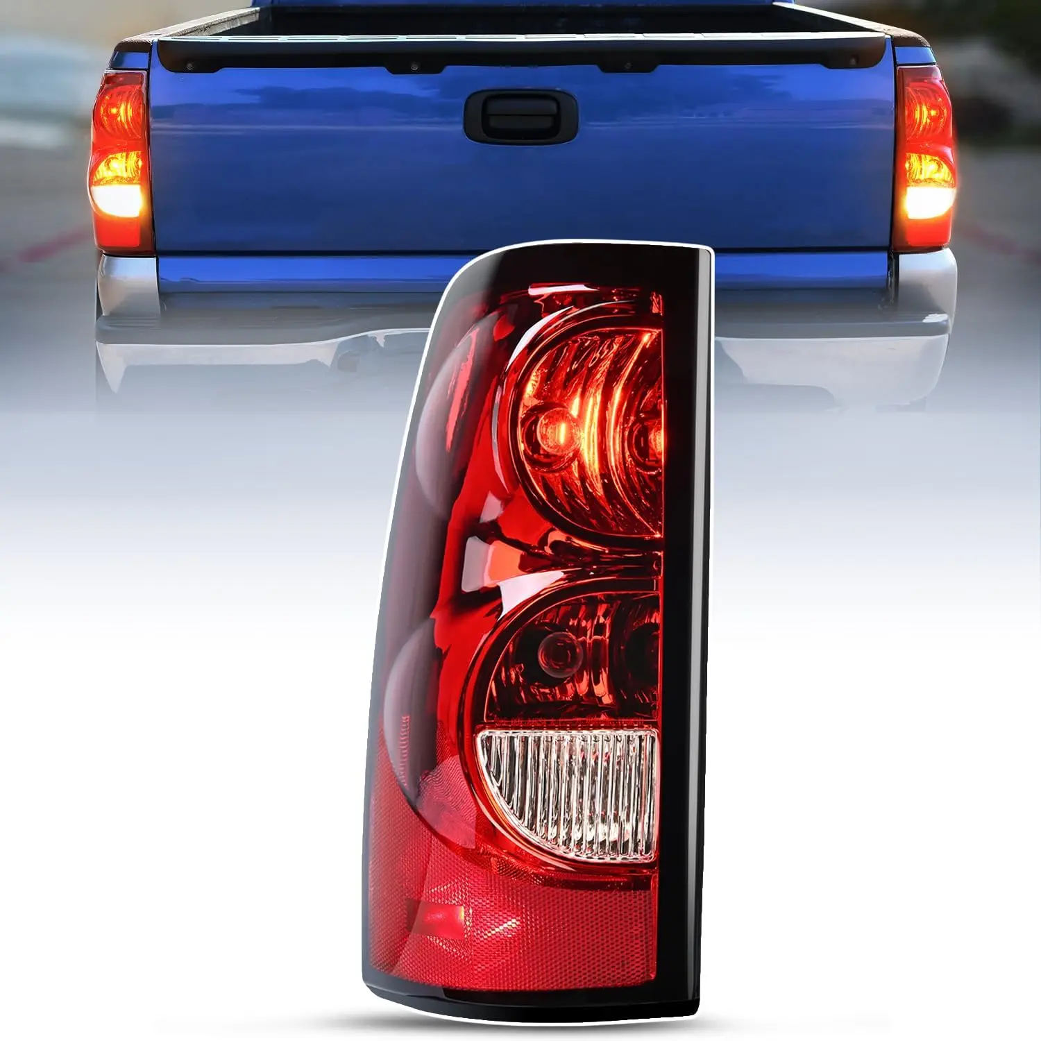 Nilight OE-Style Automotive Driver-Side Taillight Assembly with Bulb Harness - High-Impact, Sealed Housing Truck Accessory with Plug-In Install, Salt Spray Tested for 2003-2006 Chevy Silverado 1500/1500HD/2500/2500HD/3500 & 2007 Chevrolet Classic, Vehicle