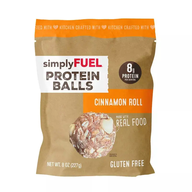 simplyFUEL Cinnamon Roll Whey Protein Balls - 8g Protein - 8oz