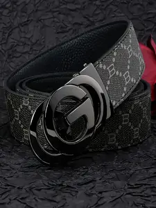 Men's High-End Genuine Leather Automatic Casual Belt, Business New Trend Fashion Waistband, Stylish PU Material Design, Trendy Exquisite Belt