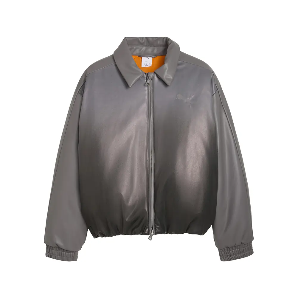 PUMA Mens Special Items Outwear Oversized Bomber Jacket Athletic Outerwear Casual - Grey