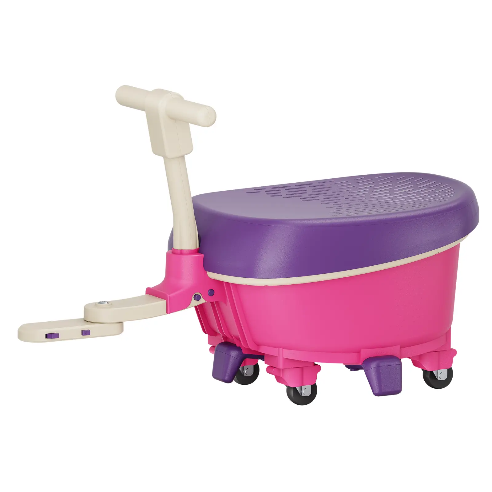 FanttikRide N10 Trailer for N10 Ultra+/Pro/Classic Wiggle Car, Ride on Wheels, Easy Access Storage Box, 360° Silent Universal Wheels, 4 Anti-Tipping Support Feet, 66 Lbs Capacity, No Battery, Roleplay Kids Ride-On Toy for Ages 3+, Children's Day Gift, Boy