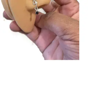 HEART BEAUTY Nose Cuff with HEART Dangle Non-Piercing Jewelry in Silver Gold Copper & Bronze Tarnish Resistant Wire Fashion AccessoryLove