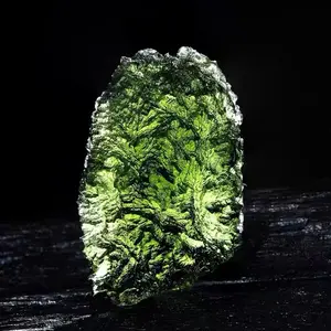 Raw Moldavite Crystal Necklace Certified Meteorite Stone Moldavite Tektite Healing Crystal Necklace,Irregular Shape