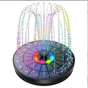 SleekHush Solar Fountain Pump – 1.4W Solar Powered Bird Bath Fountain with 4 Nozzles for Pond, Pool & Garden Decor