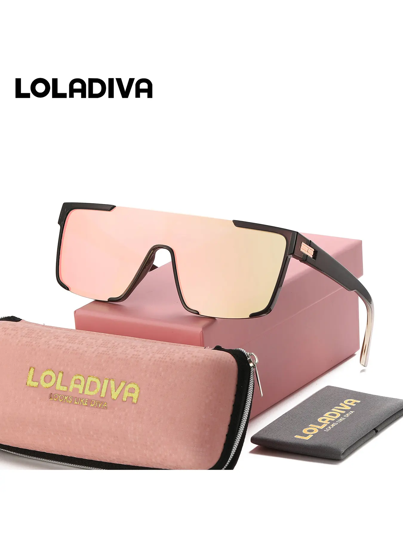 LOLADIVA Unsex Urban Style Half Frame Sunglasses Defining Style Alien Frame Sunglasses UV400
