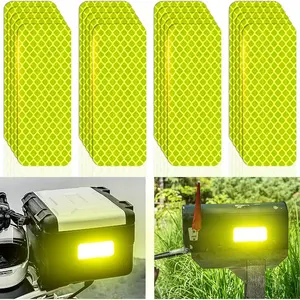 30pcs Ultra-Reflective Safety Stickers, High-Visibility & Hexagonal Pattern, Durable Polyester, Vehicle Safety Accessories