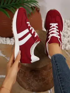 Women's Retro Colorblock German Training Shoes, Sneaker, Casual Vintage Style, All-Season Comfortable Versatile Footwear, Perfect for Street & Commute