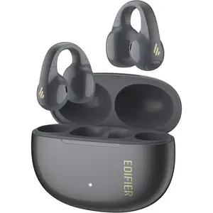 Edifier R1 Open-Ear True Wireless Earbuds, Bluetooth 5.4 Clip-On Headphones, AI Clear Calls, Left/Right Interchangeable, 28H Playtime, Fast Charging, Multipoint Connection, App Control, IP56, Gray