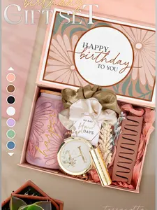 Happy Birthday Gift Box For Her, Personalized Birthday Box With Spa Gift Set For Women, Custom Birthday Gifts For Mom