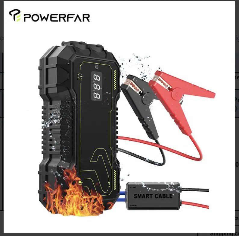 Powerfar 10000mAh car jumper 800A peak output