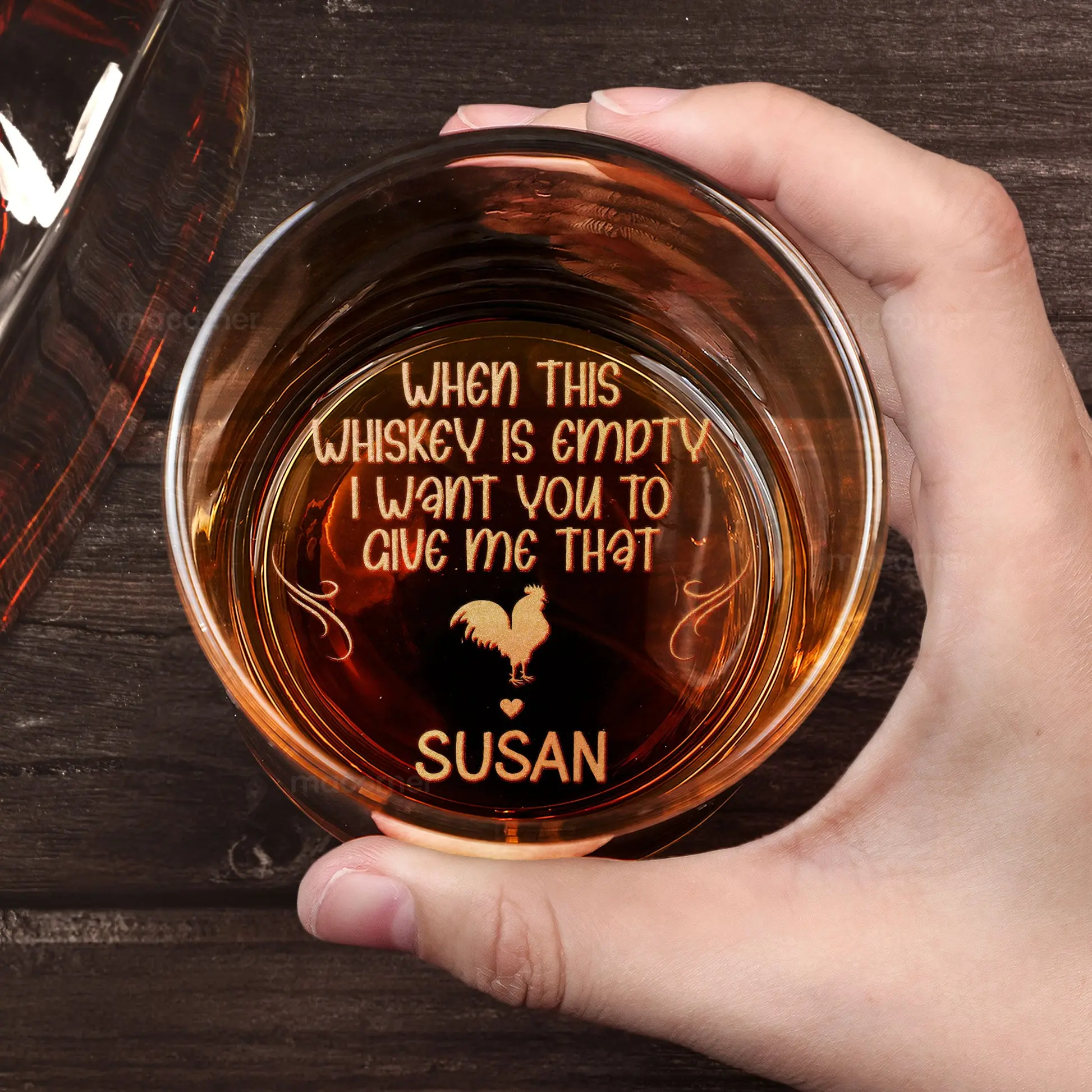 When This Whiskey Is Empty - Personalized Engraved Whiskey Glass High quality laser engraved whiskey glasses, Personalize your handwriting Gifts for couples, Home Decor & Gifts, Funny gift for men and women, Drinkware, Halloween Stylish