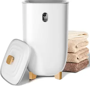 KISSAIR 35L Towel Bucket: 6-Min Hot-Up, Fits 4 Towels, Fragrance-Compatible, 2 Temp Gears, Timer, Stainless Steel Liner