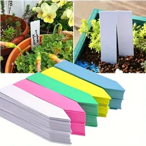 100pcs/ bag, Reusable Waterproof Plastic Plant Flower Seed Labels Markers Garden Tags Decoration Tools