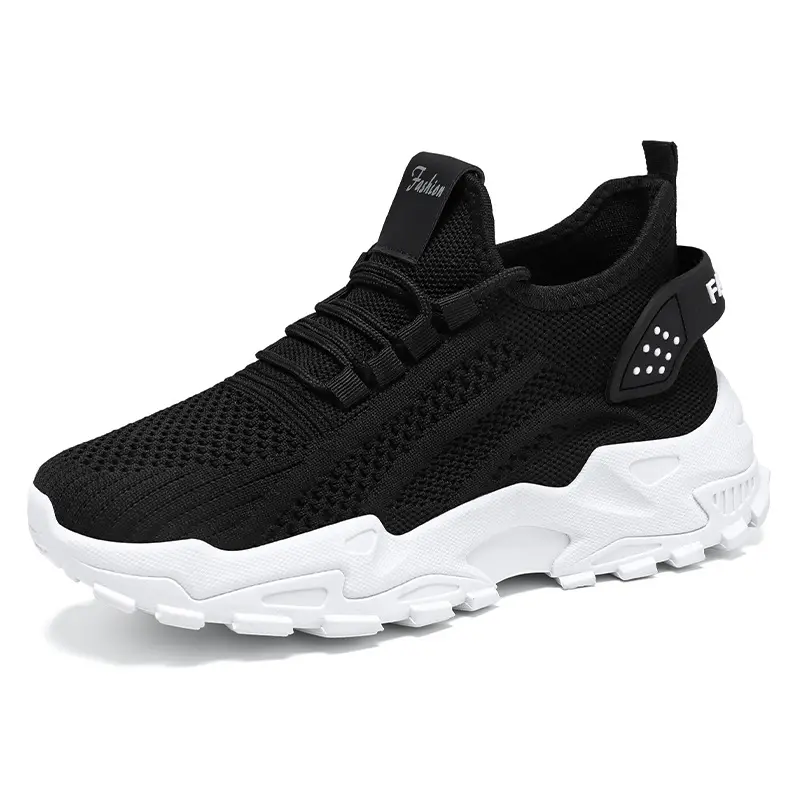 OFIREND | Women's Chunky Knit Mesh Dad Sneakers, Breathable Lightweight Athletic Shoes, Solid Color Casual Running Sneakers for Daily Wear