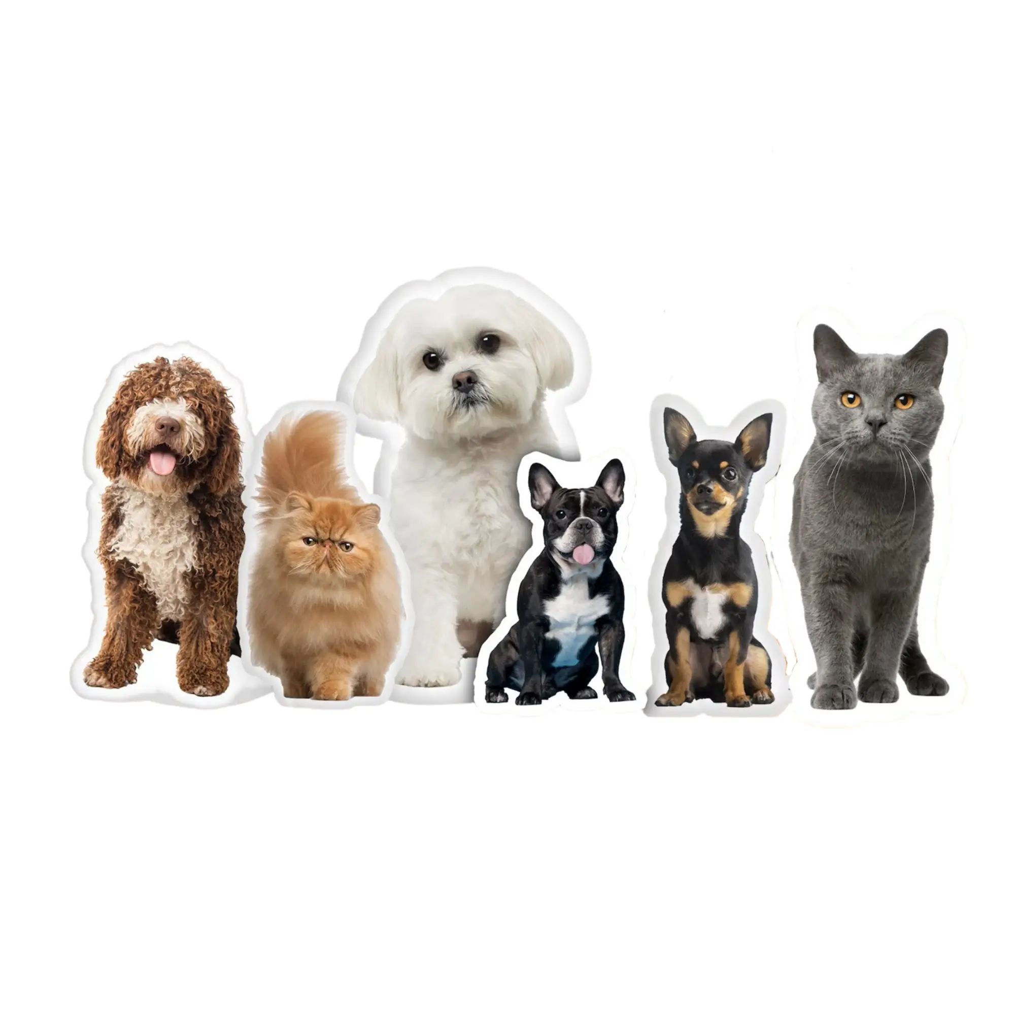14in Custom Pet Shaped Stuffed Pillow, Personalized Double-Sided 3D Print Pillow with Pet/Picture/People, PP Cotton Fill, for Birthday, Christmas Gifts (Toys & Hobbies Dolls Category), Double-Sided Print