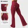 YEOREO CoreFlex Women's Leggings - High Waisted, Hidden Scrunch, Flare Leg, Cargo Pockets, No Front Seam, Buttery Soft, UV-Protective, 28"/30"/32"/34" Inseam for Yoga, Gym, Leggings Women,outdoorfun