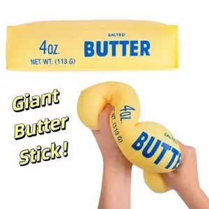 【Free strawberries】Butter Squeezing Toy, Soft andNovel Toy, Resilient Sensory Toy, Helps Relax and Focus,Sensory Cheese Toy, Food-Themed Soft Butter Toy