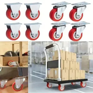 1.5 Inch Furniture Casters with Swivel Wheels, Perfect for Platform Carts and Furniture Accessories, Durable Rolling Wheel Set, Furniture Moving Wheel