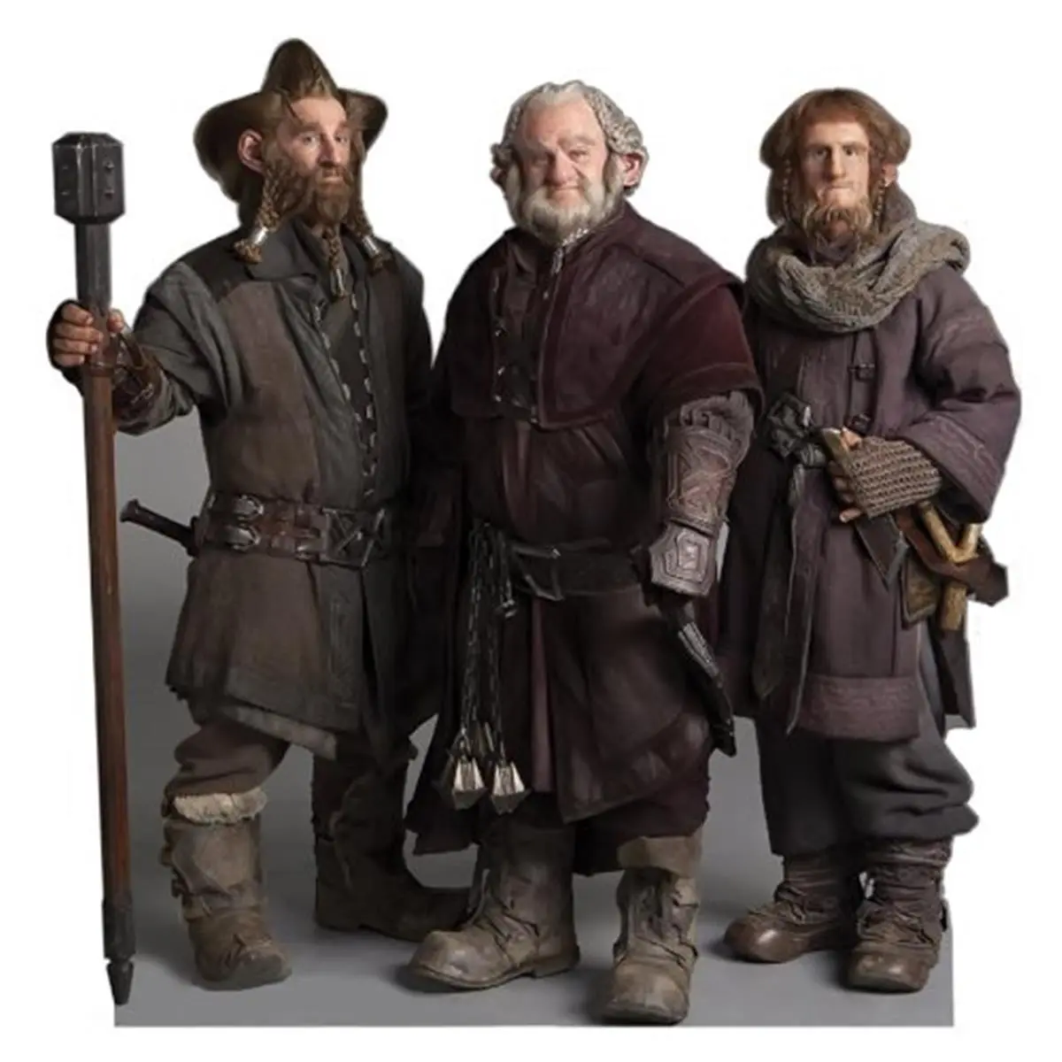 212 MAIN Large The Hobbit Nori-Dori-Ori Dwarf Character Cutout Decor, Home Supplies with Easel Back, 50in Full-Length Cardboard Display for Home Decor