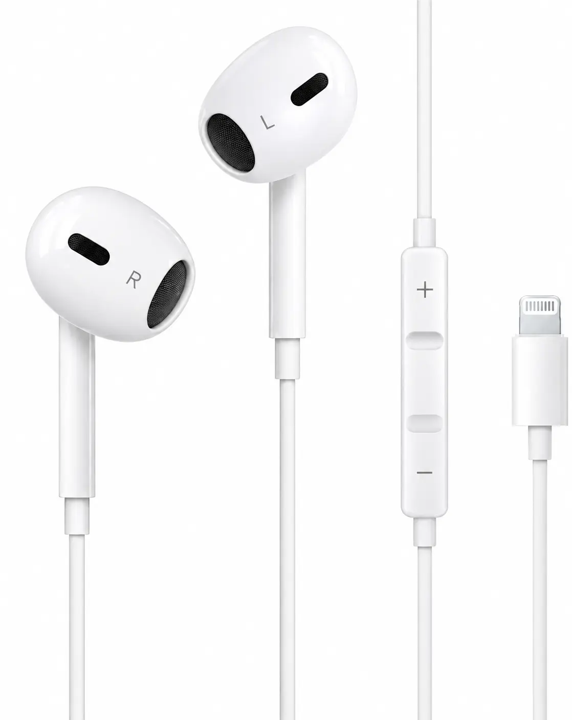 Lightning Wired Earbuds for Phone 1 Pack Wired Earphones with Mic & Volume Control Noise Cancelling Headphones for Phone 14/13/12/11/SE/XR/XS/X/8/7, Audio, Plug, Cord,techvibes