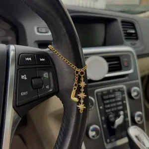 Car Charms - Chain with Star Design Accessory for Your Vehicle's Steering Wheel