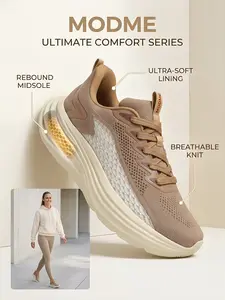 Women's Running Shoes, Comfortable Tennis Shoes, Non-Slip Fitness Gym Breathable Fashion Sneakers with EVA Midsole and TPU Support, Women's Walking Shoes