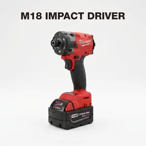 Milwaukee M18 FID3 18V Cordless 1/4 Inch Impact Driver for Automotive Repair Furniture Assembly Construction and Maintenance Applications 300Nm High Torque Brushless Power Tool with Variable Speed Control and Compact Lightweight Body