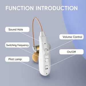 2Pcs Rechargeable Hearing Aids with Noise Reduction, In-Ear Amplifier Earphones for Adults, Khaki Color, Indoor Outdoor Use