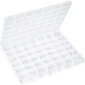 42 Grids Clear Plastic Bead Storage Organizer Divider Box for Jewelry Arts and Crafts