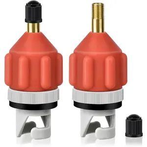 2 Pcs Stand Up Paddle Board Pump Adapter, Strong Sealing Air Valve Adapter for Inflatable Boat, Premium Kayak Accessories for Quick Inflation and Deflation