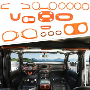 For 2018-2023 Jeep Wrangler JL Interior Center Console Trim Cover Kit