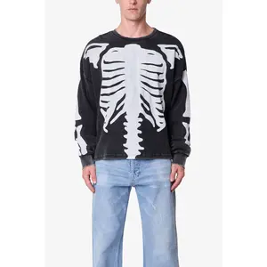 mnml Skeleton Thermal L/S Shirt - Washed Black