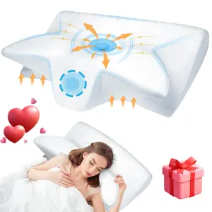 TailsUp Solid Color Memory Foam Pillow 59 x 37 x 12 cm Soft Comfortable Portable Durable for Home, Bedroom, School, Dormitory, Outdoor Travel