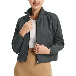 baleaf Women's Lightweight Jackets With Zip Pockets Water Resistant Hiking Jackets Windproof for Cycling Track Running