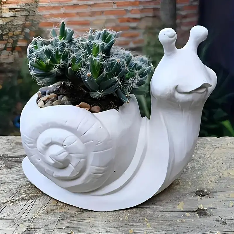 3D Snail Silicone Mold for Resin, Concrete & Cement, Large Flower Pot Vase Candle Casting Tool, DIY Craft Supplies for Home Decor