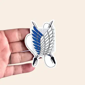 Attack on Titan Sticker | Scout Regiment | AOT | Shingeki No Kyojin | Erwin Smith | Captain Levi | Eren Yeager | Anime | Vinyl | Waterproof