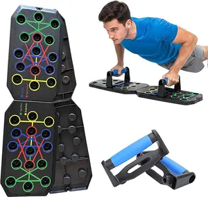 Push Up Board,17 in 1 Multi-functional Push Up Bar Pushup Stands,Strength Training Equipment for Men Women,Foldable Portable Dismountable Design,Chest Shoulders Back Triceps Training,Home Gym Professional Home Workout Fitness Gear