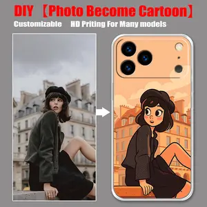 Custom Photo Phone Case – Please Send Image After Purchase.Photo to Cartoon DIY Customizable Transparent Phone Case, compatible with Apple iPhone 17/16/15/14/13/12/11/11 series, Samsung A/S/NOTE series.